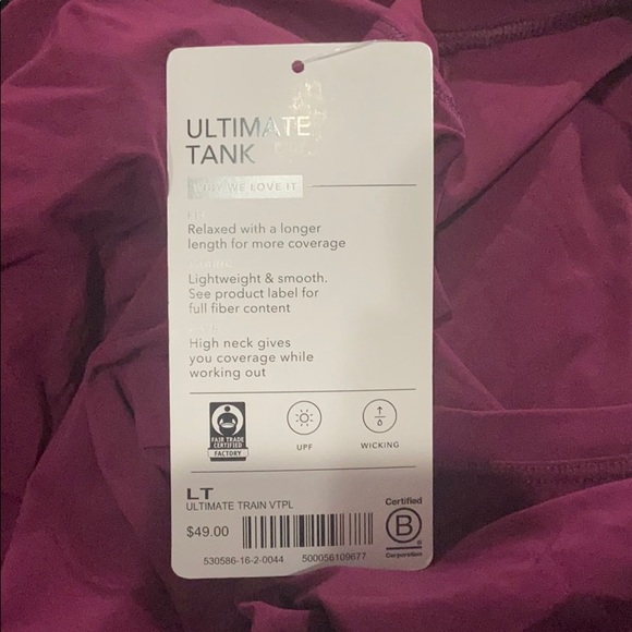 NWT Athleta Ultimate Train Tank // Velvet Plum - Picture 5 of 13